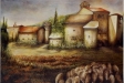 Les moutons dans le village 92x73
